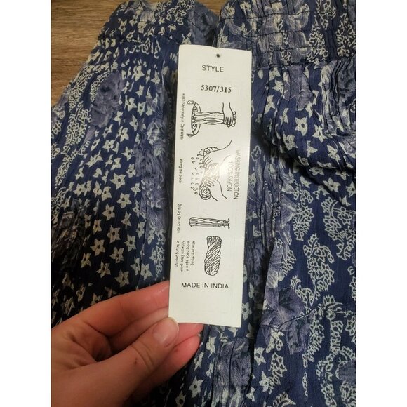 Vintage 90’s Retro Star of India Skirt Bohemian Flowy Maxi Size L - Picture 8 of 13